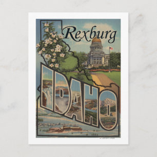 Rexburg, Idaho - Große Briefmarkenszenen Postkarte