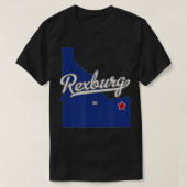 Rexburg Idaho ID Map T-Shirt (Design vorne)