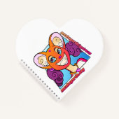 Rexina Regina Heart Shaped Blank Notebook Notizblock (Vorderseite)