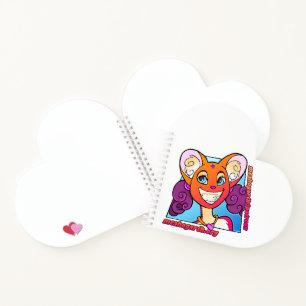 Rexina Regina Heart Shaped Blank Notebook Notizblock