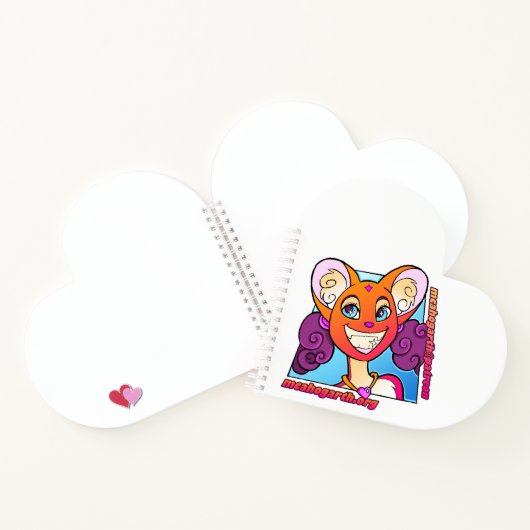 Rexina Regina Heart Shaped Blank Notebook Notizblock (Innenseite)