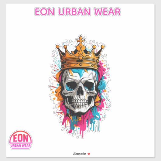 REY CALAVERA AUFKLEBER (Blatt)