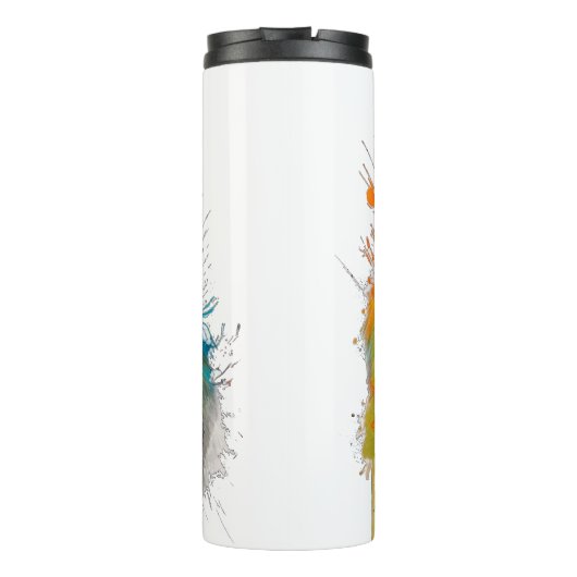 Rey de la Selva: Majestuoso Gorila Espald Thermosbecher (Rückseite)