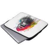 Rey de la Selva: Majestuoso Gorila Laptopschutzhülle (Vorne Knopf)