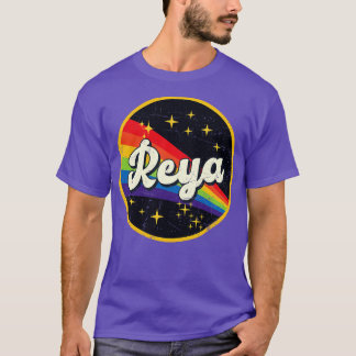 Reya Rainbow in Space Vintag GrungeStyle T-Shirt