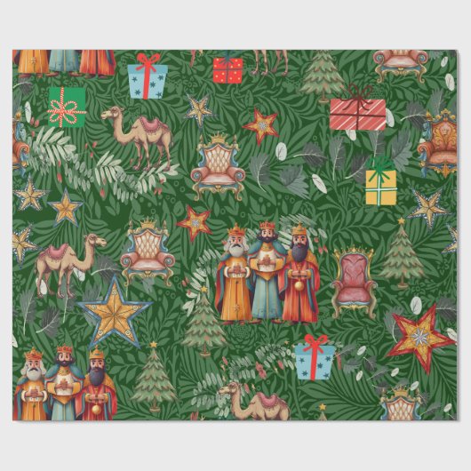 Reyes Magos de Oriente Geschenkpapier (Flach)