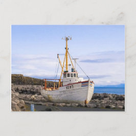 Reykjanesbær Island Boat Postkarte