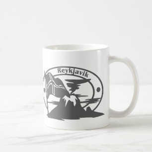 Reykjavik-Briefmarke Kaffeetasse