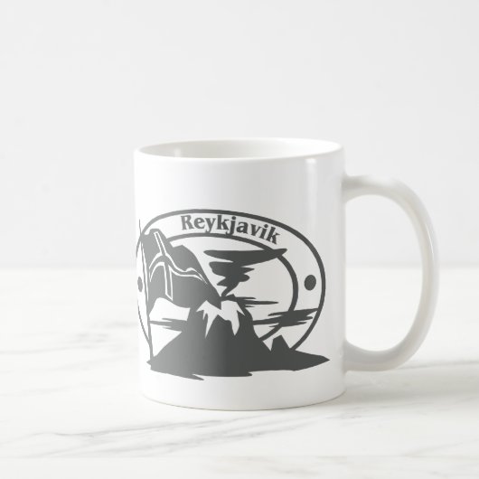 Reykjavik-Briefmarke Kaffeetasse (Rechts)