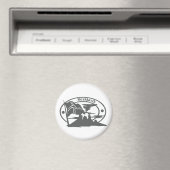 Reykjavik Briefmarke Magnet (In Situ (Geschirrspüler))