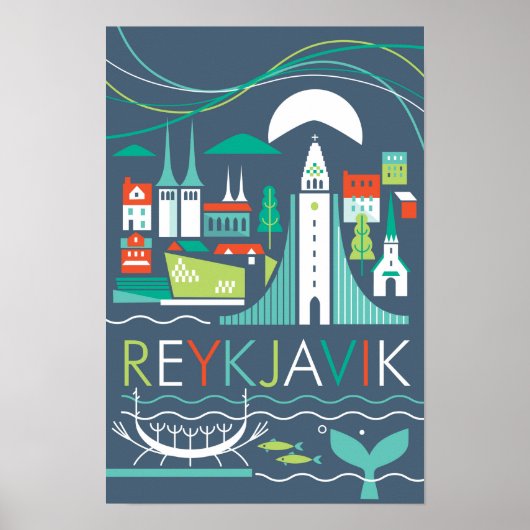 Reykjavik Druck Poster (Vorne)