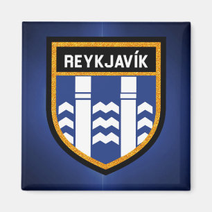 Reykjavík-Flagge Magnet
