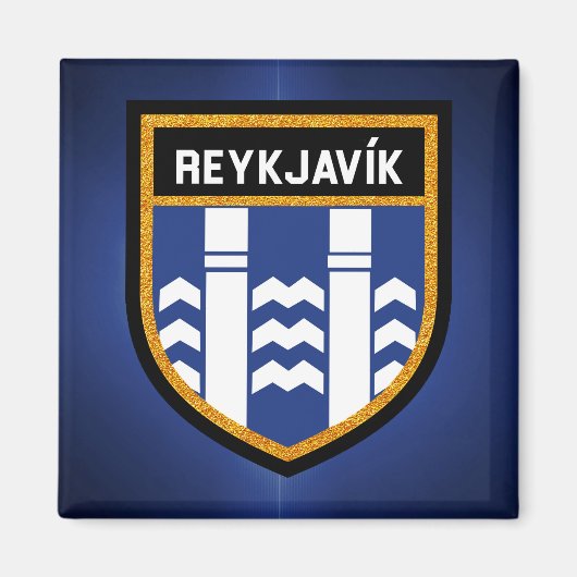 Reykjavík-Flagge Magnet (Vorne)
