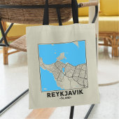 Reykjavik, Iceland City Map Tote Bag Tragetasche
