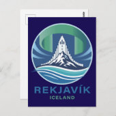 Reykjavik Iceland Europe Postkarte (Vorne/Hinten)