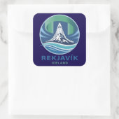Reykjavik Iceland Europe Quadratischer Aufkleber (Tasche)