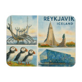 Reykjavik Iceland multiview  Magnet (Horizontal)