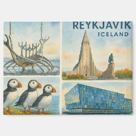 Reykjavik Iceland multiview  Magnet