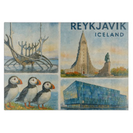 Reykjavik Iceland multiview  Schneidebrett