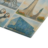 Reykjavik Iceland multiview  Schneidebrett (Ecke)