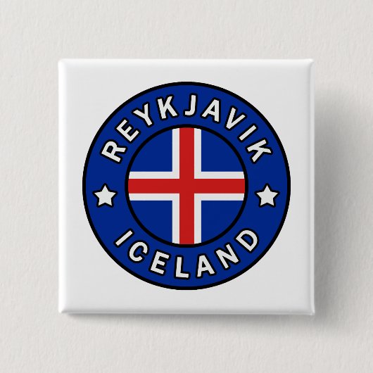 Reykjavik Island Button (Vorderseite)