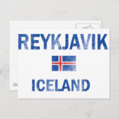 Reykjavik Island Designs Postkarte (Vorne/Hinten)