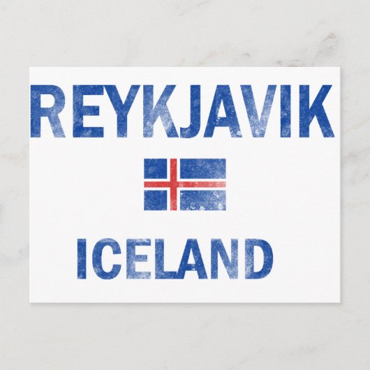 Reykjavik Island Designs Postkarte (Vorderseite)