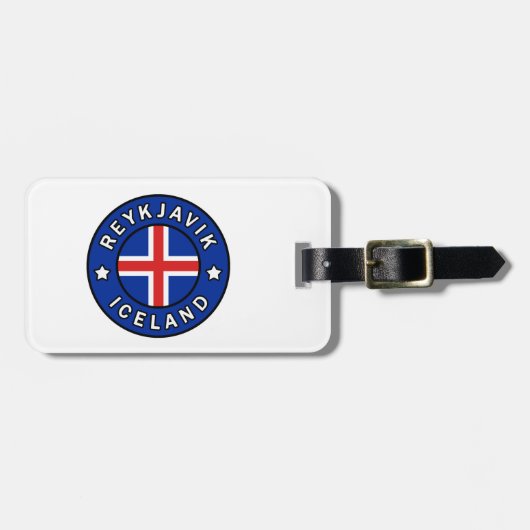 Reykjavik Island Gepäckanhänger (Vorderseite horizontal)