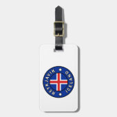 Reykjavik Island Gepäckanhänger (Vorderseite vertikal)