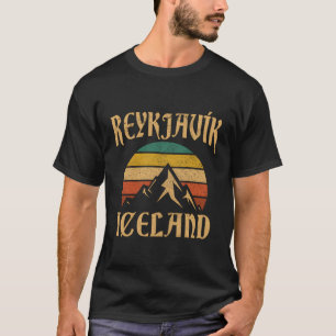 Reykjavik Island Isländische Berge T-Shirt
