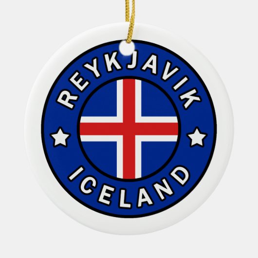 Reykjavik Island Keramikornament (Vorne)