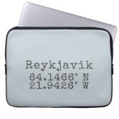 Reykjavik Island Latitude Longitude Laptopschutzhülle (Vorderseite)