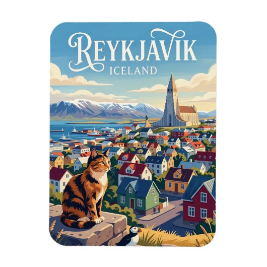 Reykjavik Island Magnet (Vertikal)