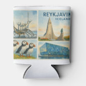 Reykjavik Island Multiview  Dosenkühler (Vorderseite)