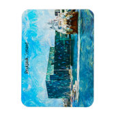 Reykjavik Island Oil Paint Magnet (Vertikal)