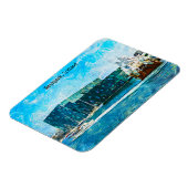 Reykjavik Island Oil Paint Magnet (Linke Seite)