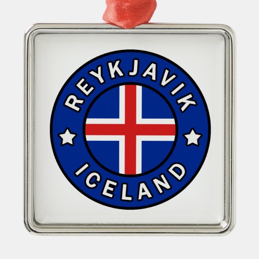 Reykjavik Island Ornament Aus Metall (Vorne)