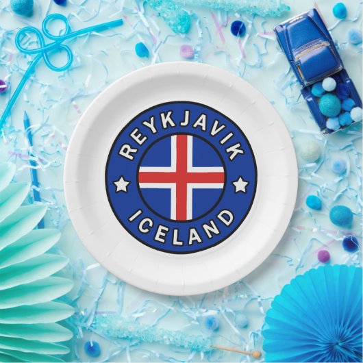 Reykjavik Island Pappteller (Party)
