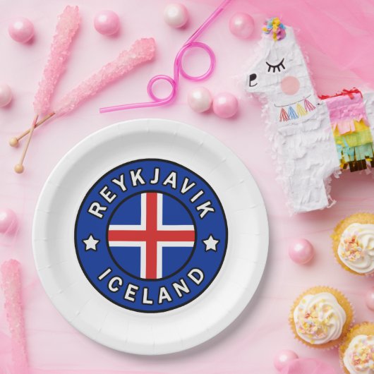 Reykjavik Island Pappteller (Party)