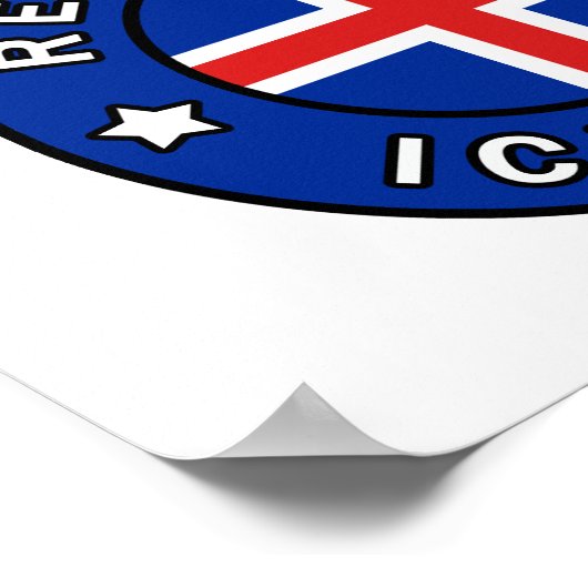 Reykjavik Island Poster (Ecke)