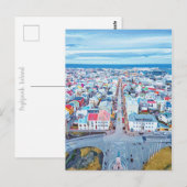 Reykjavík, Island Postkarte (Vorne/Hinten)