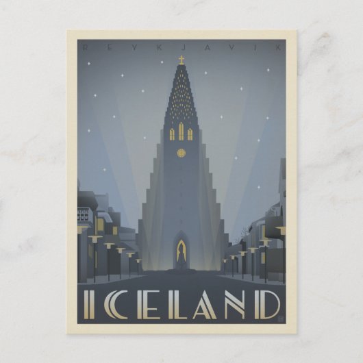 Reykjavik, Island Postkarte (Vorderseite)