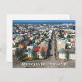 Reykjavík, Island Postkarte (Vorne/Hinten)