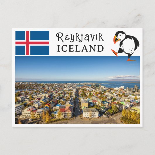 Reykjavik Island Postkarte (Vorderseite)