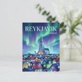 Reykjavík Island Postkarte (Stehend Vorderseite)