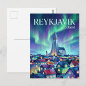 Reykjavík Island Postkarte (Vorne/Hinten)