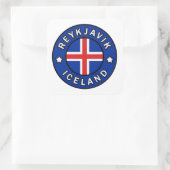 Reykjavik Island Quadratischer Aufkleber (Tasche)