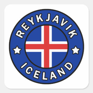 Reykjavik Island Quadratischer Aufkleber