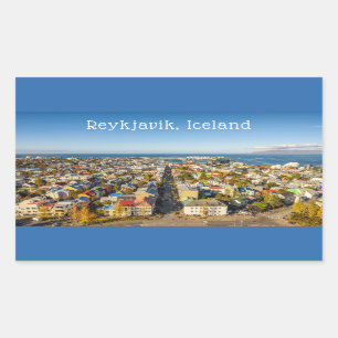 Reykjavik Island Rechteckiger Aufkleber