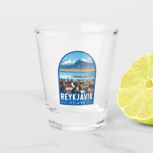 Reykjavík Island Reise Kunst Vintage Schnapsglas